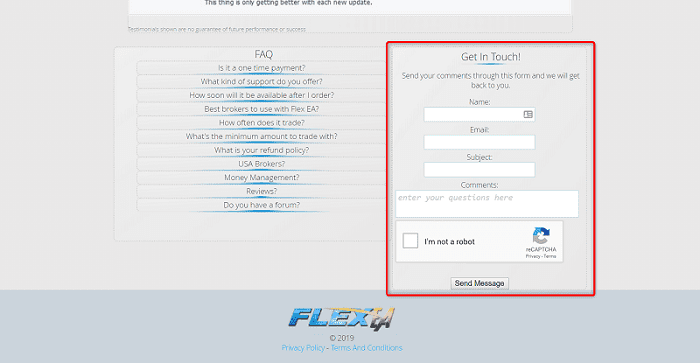 [Forex Flex EAの購入と返金]方法①：Forex Flex EA公式サイトのお問い合わせフォームから