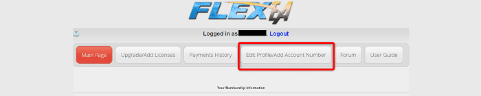 [Forex Flex EAをMT4に設定]手順①：ユーザーページから"Edit Profile"を開く