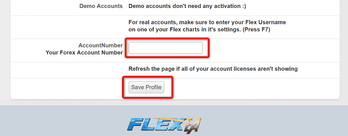 [Forex Flex EAをMT4に設定]手順②：FX口座番号を入力して保存する