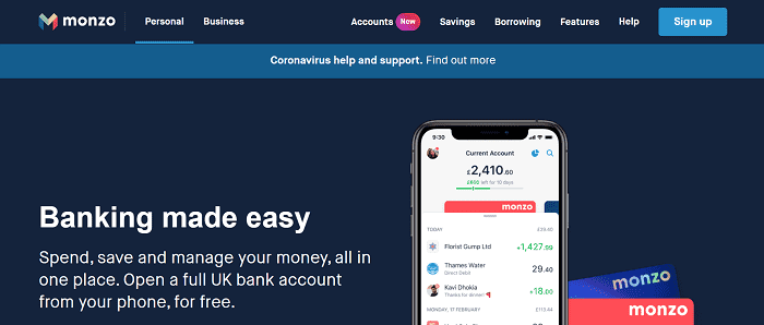 (3) Monzo – Banking made easy
