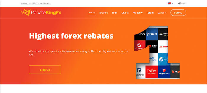 RebateKingFX - 海外最強のキャッシュバックサイト