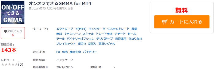 オンオフできるGMMA for MT4