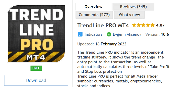 TrendLine PRO MT4 - 海外発・人気MT4インジケーター - MQL5