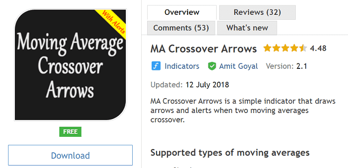 MA Crossover Arrows - 海外発・人気MT4インジケーター - MQL5